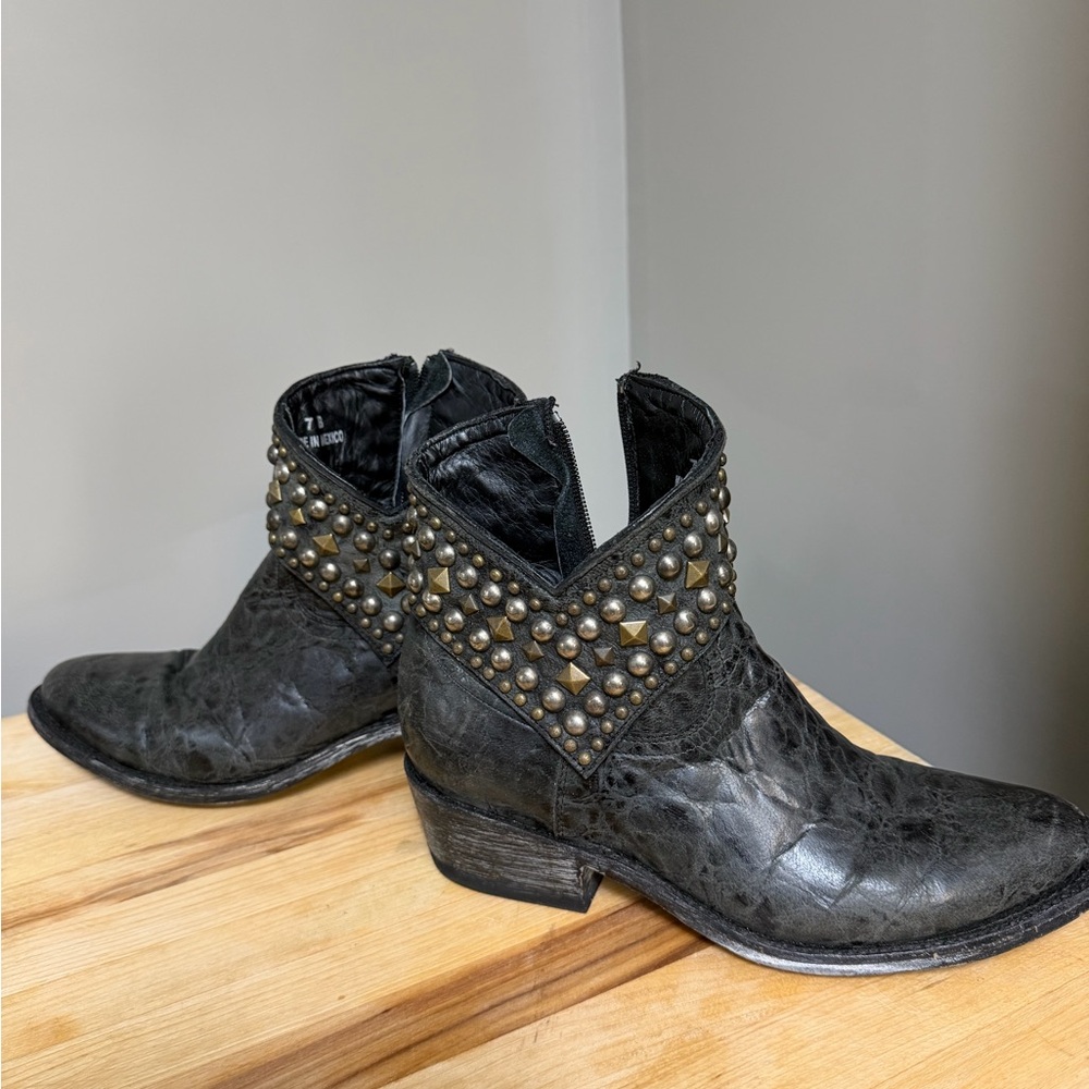 Studded Black Ankle Boots